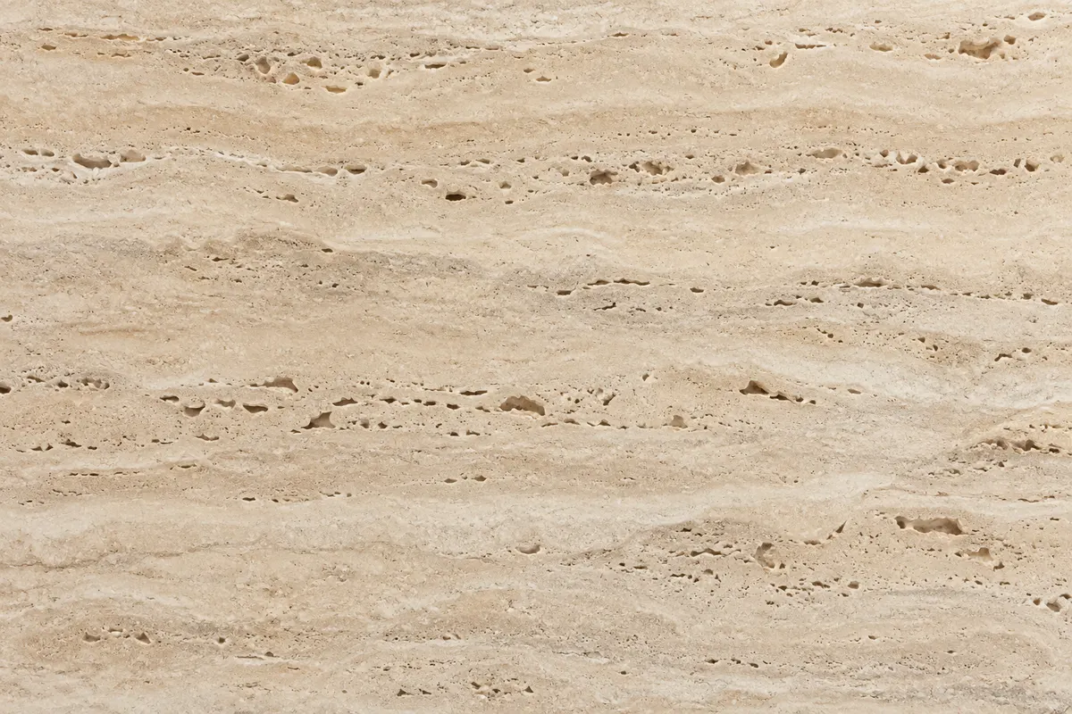 Illustrative travertine surface