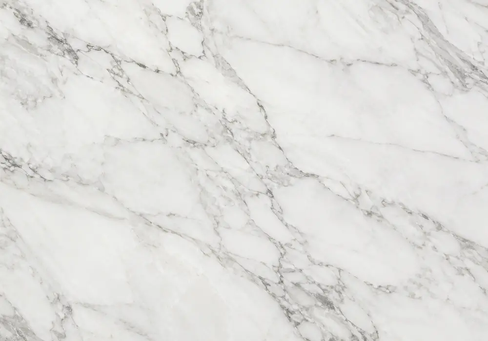 Ajax Gold marble bookmatched foyer wall with creamy white stone and sweeping gold, warm grey and brown veins.