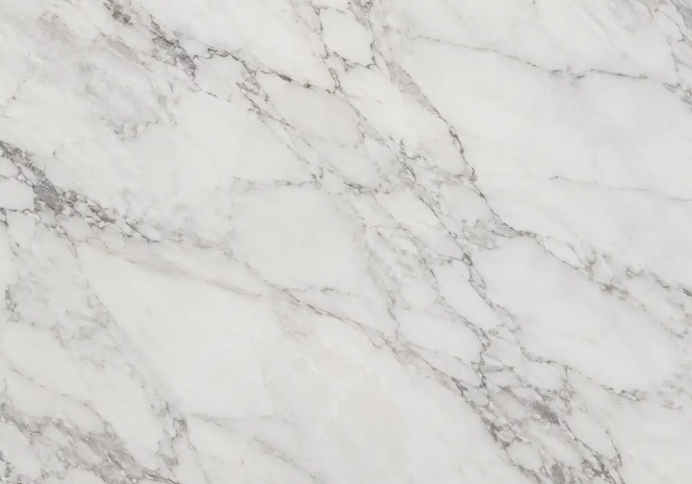 Athena Grey marble in a hotel corridor, showing natural veining, realistic stone depth and refined architectural detail.