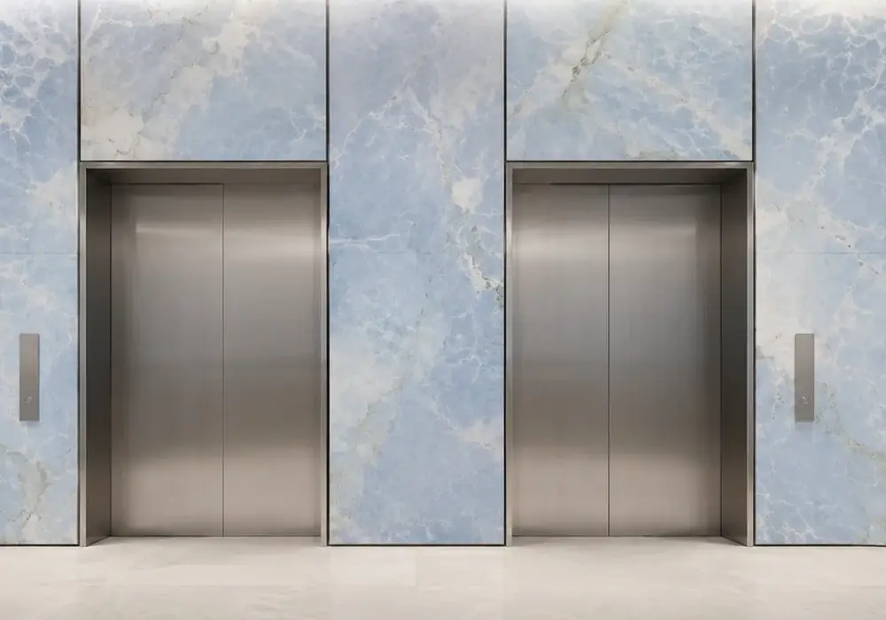 Azul Cielo marble price displayed in blue and grey tones with branching veins and flowing waves, and subtle natural fissures.