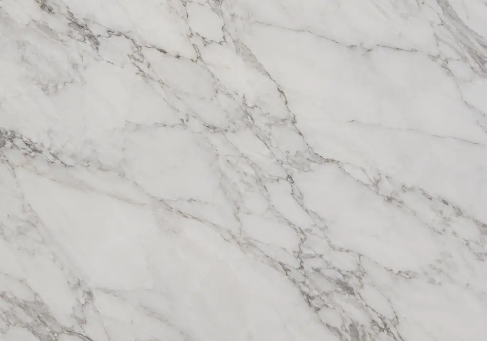 Banswara marble UAE on polished flooring, countertop and temple work with milky stone and grey-violet crystalline veins.