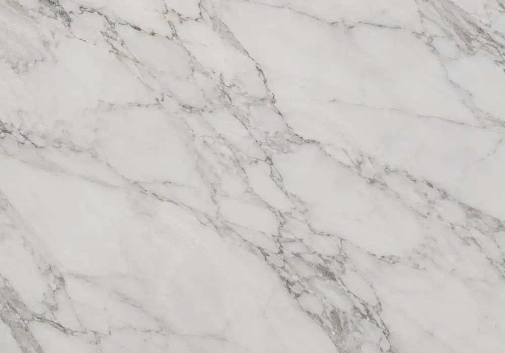 Bardiglio Grey slabs compared in a showroom to distinguish darker compact and softer cloudy grey grades