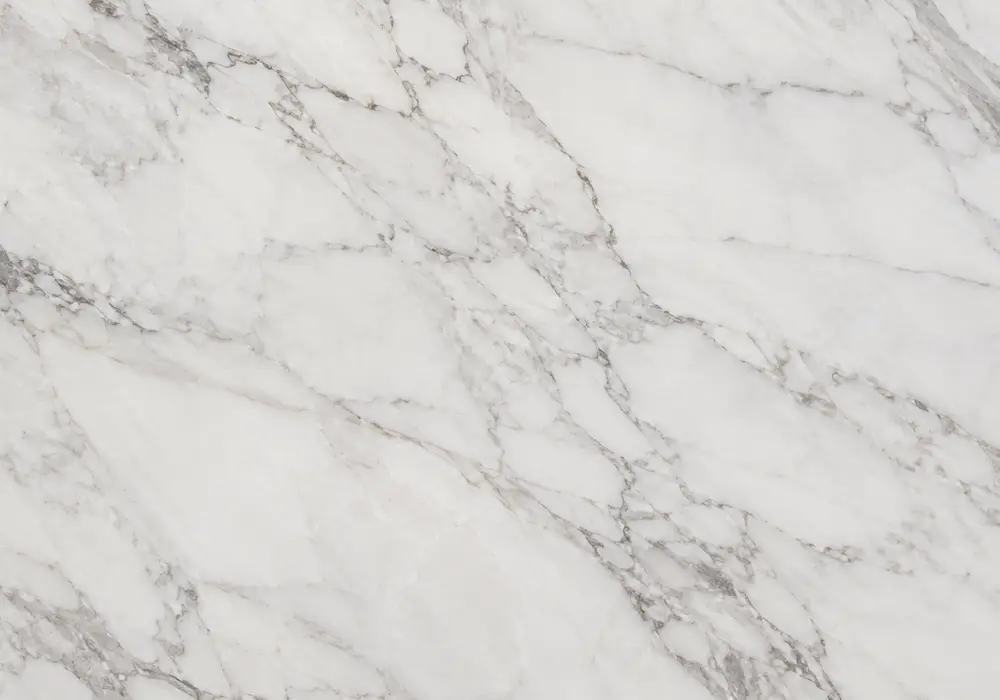 Carrara B and D selections in a classic luxury bathroom, showing natural veining, polished surfaces and architectural detail.