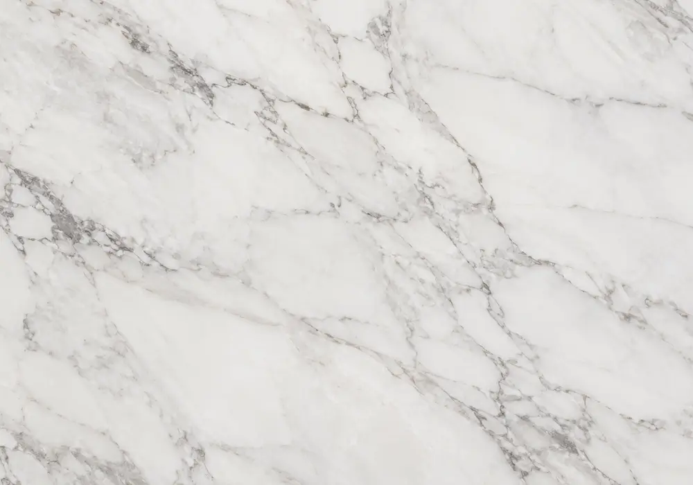 Bianco Marfil marble reception wall with creamy white, ivory and pale beige stone with delicate soft-grey veins.