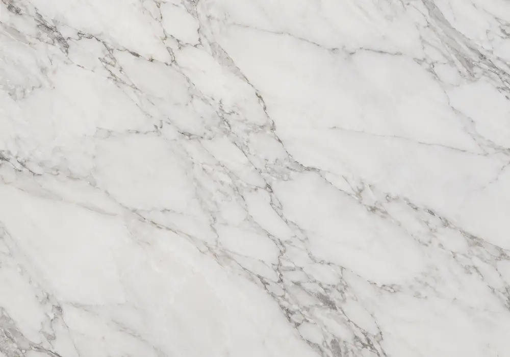 Bianco Spider Marble architectural wall panels with warm white stone and intricate dark spiderweb veining.