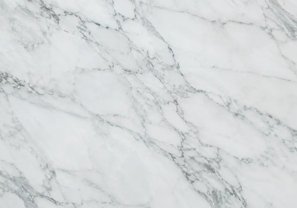 Blue Italian marble bookmatched feature wall with layered blue and blue-grey Italian stone movement.
