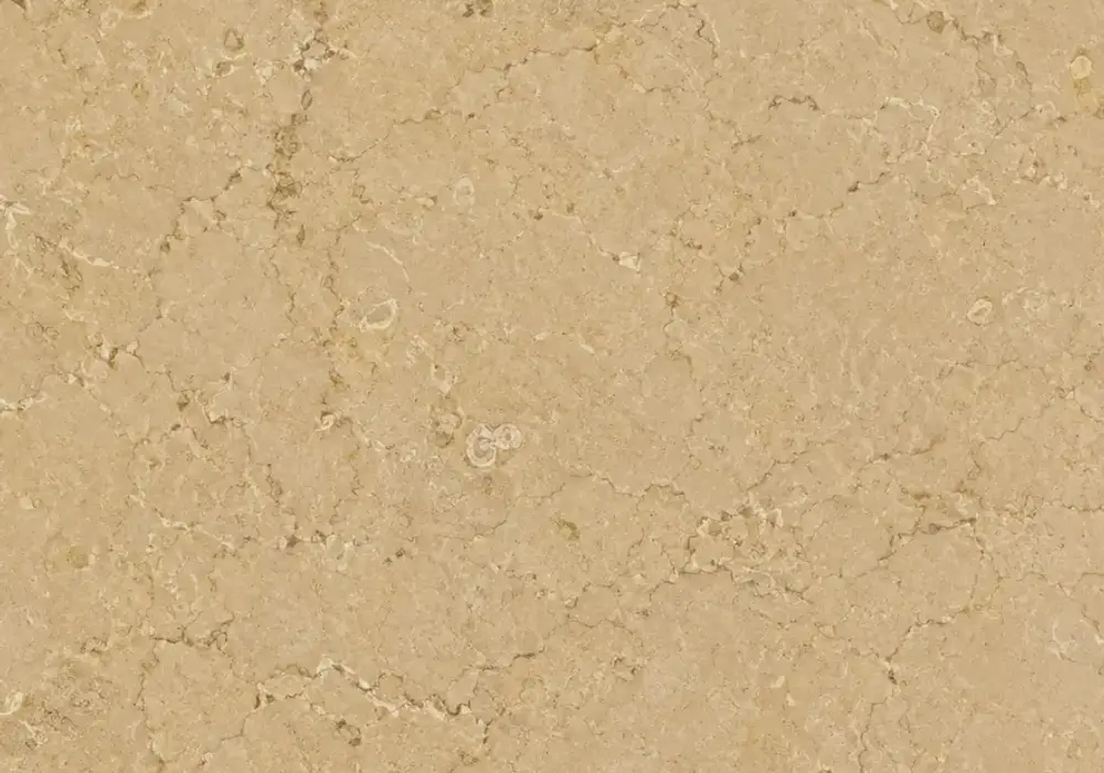 Botticino Classico slabs featured in a European hotel lobby, with polished stone depth and refined architectural detailing.