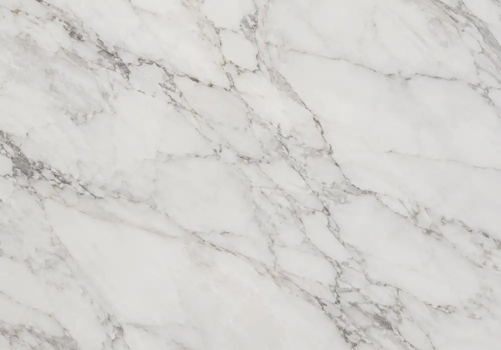 Italian breccia marble bookmatched wall with polished island and bathroom panel in warm beige, red, pink and ochre fragments