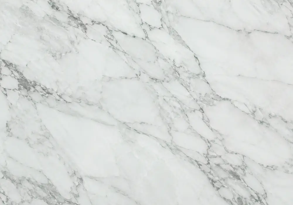 Italian Calacatta Green in a luxury kitchen, with natural veining, realistic stone depth and refined architectural detail.