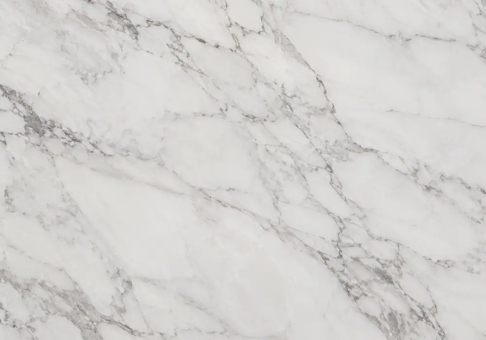 Calacatta Monet marble artistic feature wall with ivory stone, grey, gold, olive and lavender mineral movement