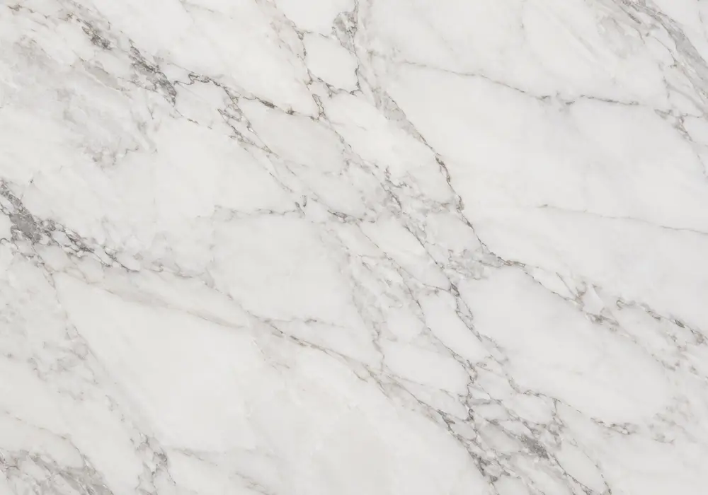 Calacatta Viola marble shown within a UAE stone comparison gallery beside Carrara, Statuario, quartz and porcelain samples.