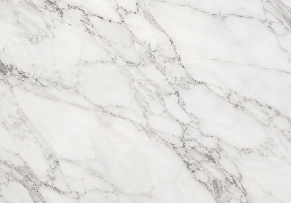Carara marble refined console surface with cool white stone and soft silver-grey veining