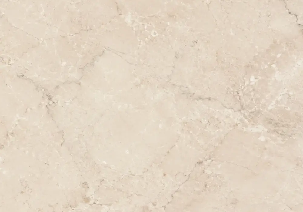 Crema Ivory slabs in a villa foyer, showing authentic veining, realistic slab variation and realistic architectural detail.