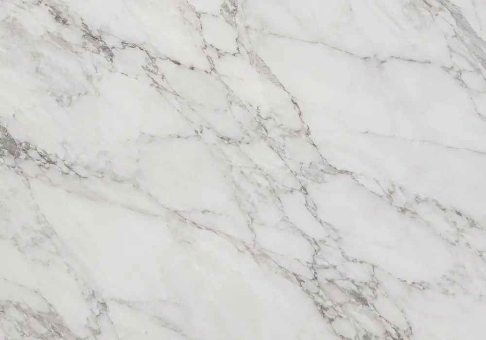 Dark grey marble reception feature wall with graphite tones, crisp pale veining and a sophisticated polished surface.
