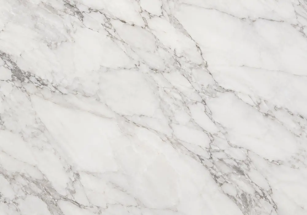Dark marble bookmatched lobby wall with charcoal, brown and burgundy tones crossed by contrasting mineral veins.