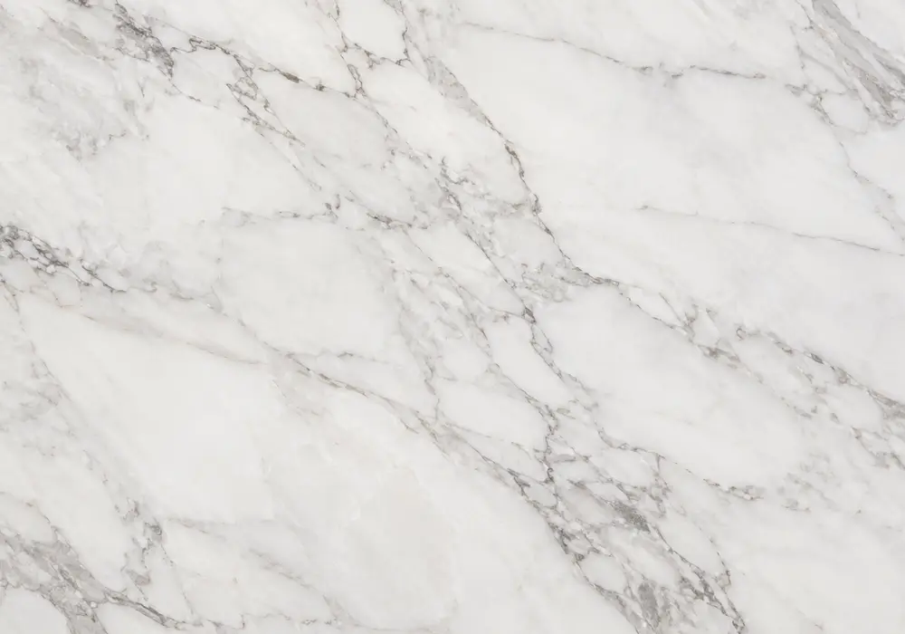 Dolce Vita marble clouded feature wall with soft white stone and gentle grey-beige mineral movement