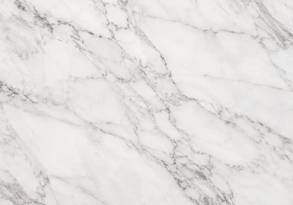 Directional Eramosa marble price slab with coffee-brown layers, cream stripes, flowing rings, fossils and polished depth.