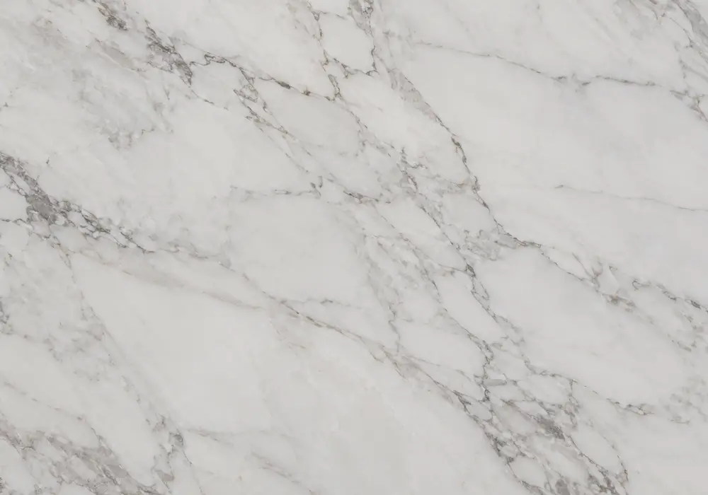 Greek white marble in a Greek villa kitchen, with natural veining, polished stone depth and refined architectural character.