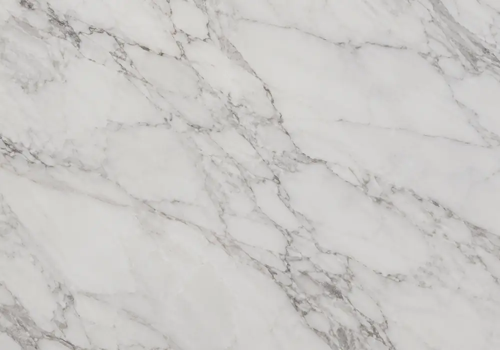 Thassos bathroom with polished vanity and countertop, honed floor and wet surfaces in brilliant crystalline snow-white stone.