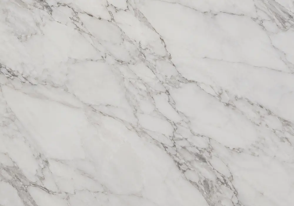 Grey Marble bookmatched wall panel with mirrored stone movement in a sophisticated architectural gallery