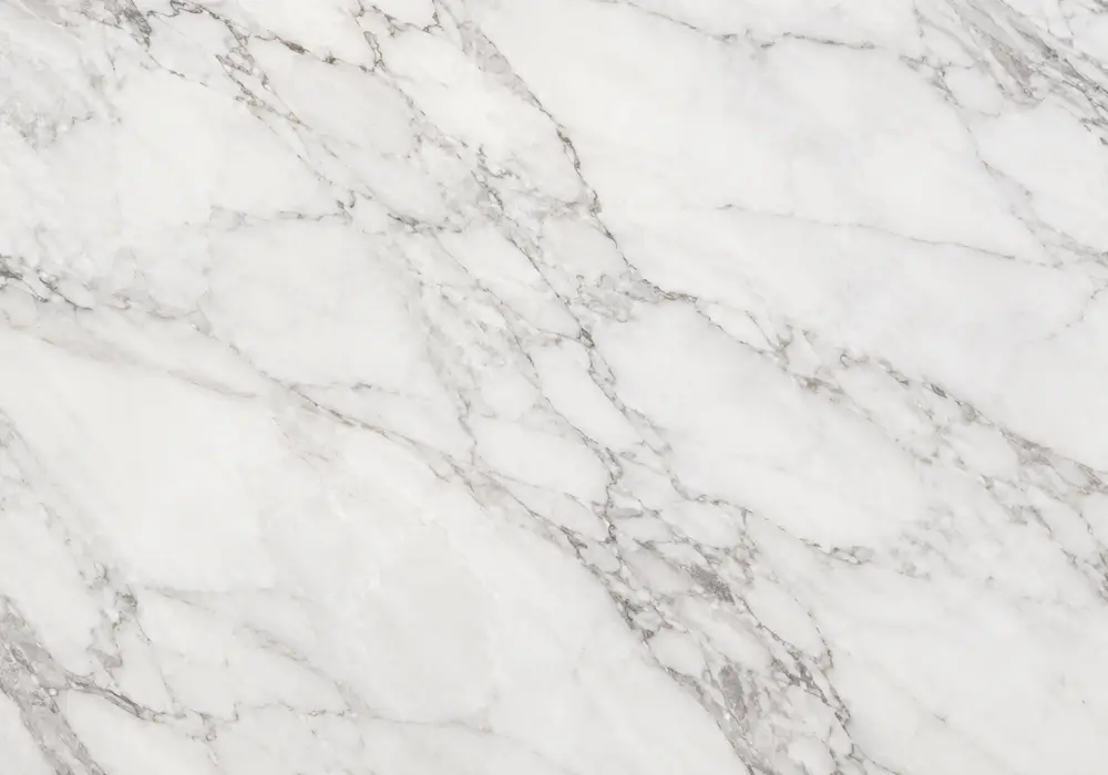 Taj White marble in an Indian heritage foyer, with natural veining, realistic stone depth and refined architectural detail.