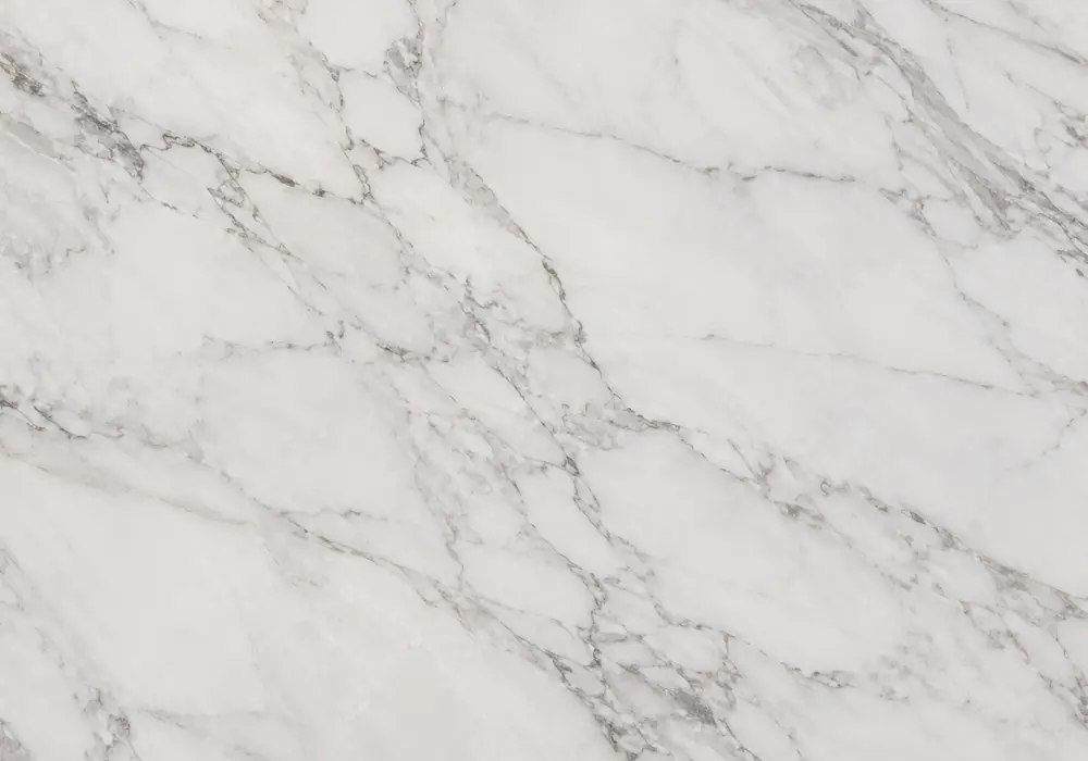 crema marfil vs Botticino on countertop, vanity and fireplace, comparing calm cream fields, fossils and distinct beige veins.