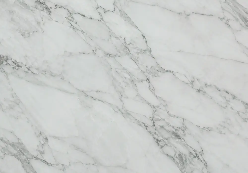 Marble with green veins statement dining tabletop with light stone and dramatic flowing green mineral veins