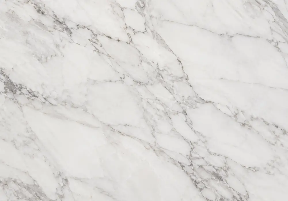 Rhythmic blue-grey bands cross bright Marmara Marble, highlighting its striped elegance and authentic Marmara Island origin.