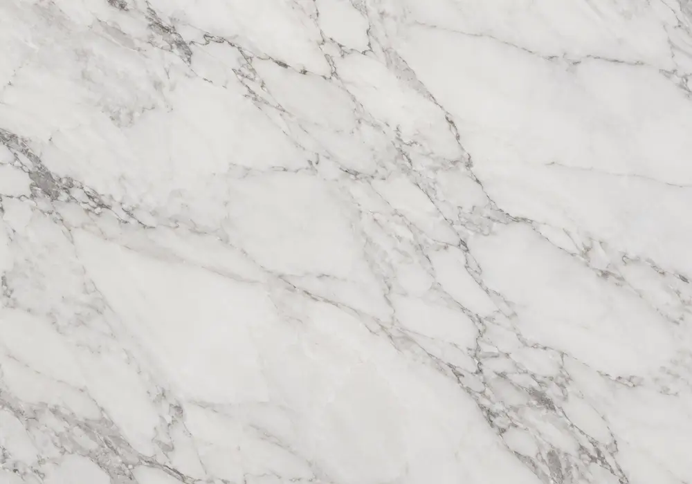 Straight blue-grey bands define luminous Marmara White Marble, reflecting the iconic rhythm of Marmara Island origin stone.