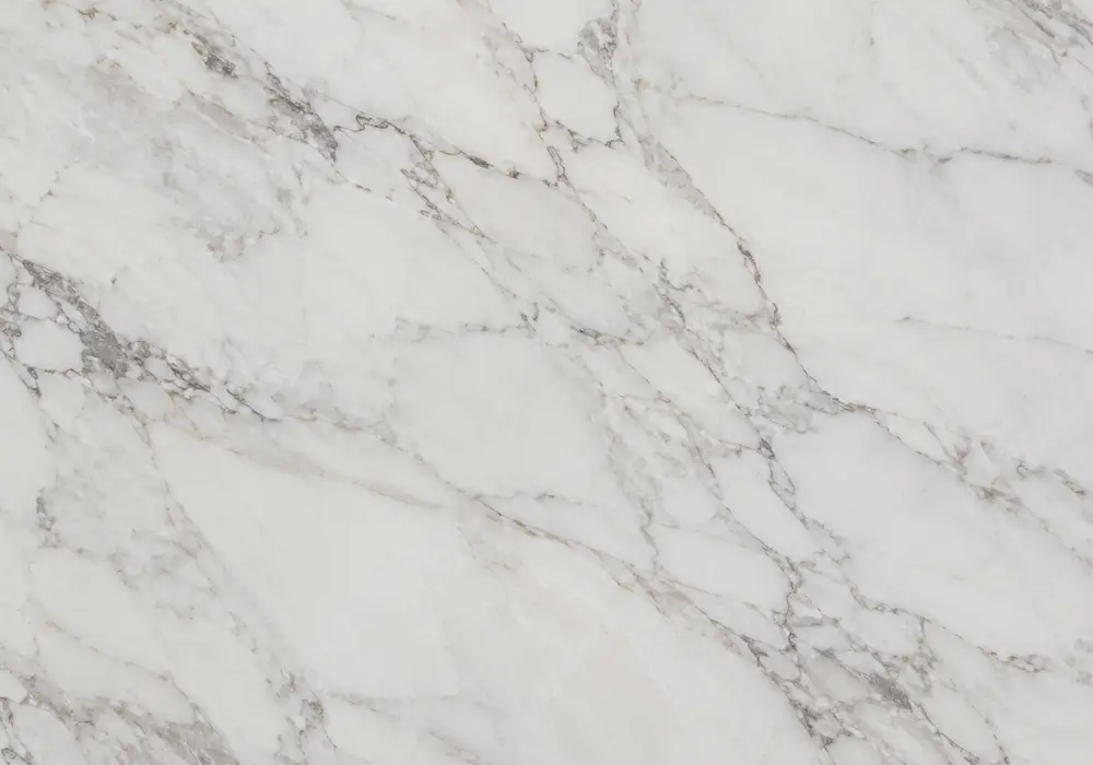 Mugla marble slab in a luxury bathroom, showing natural veining, realistic stone depth and refined architectural detail.