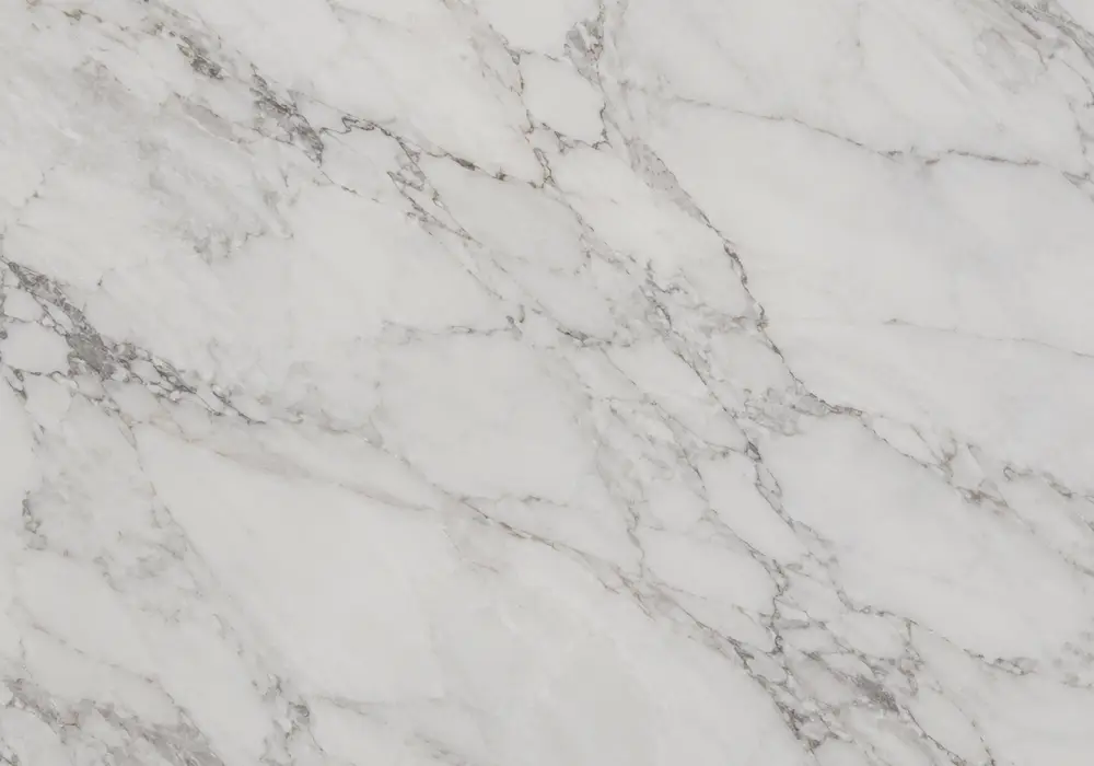 Nestos marble bookmatched feature wall with linear pale-grey stone and precisely mirrored directional veining