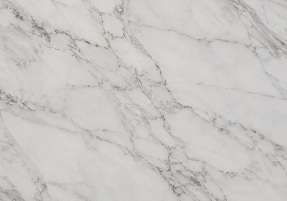 Ocean Storm marble dramatic reception wall with stormy grey-blue stone and sweeping contrasting vein movement