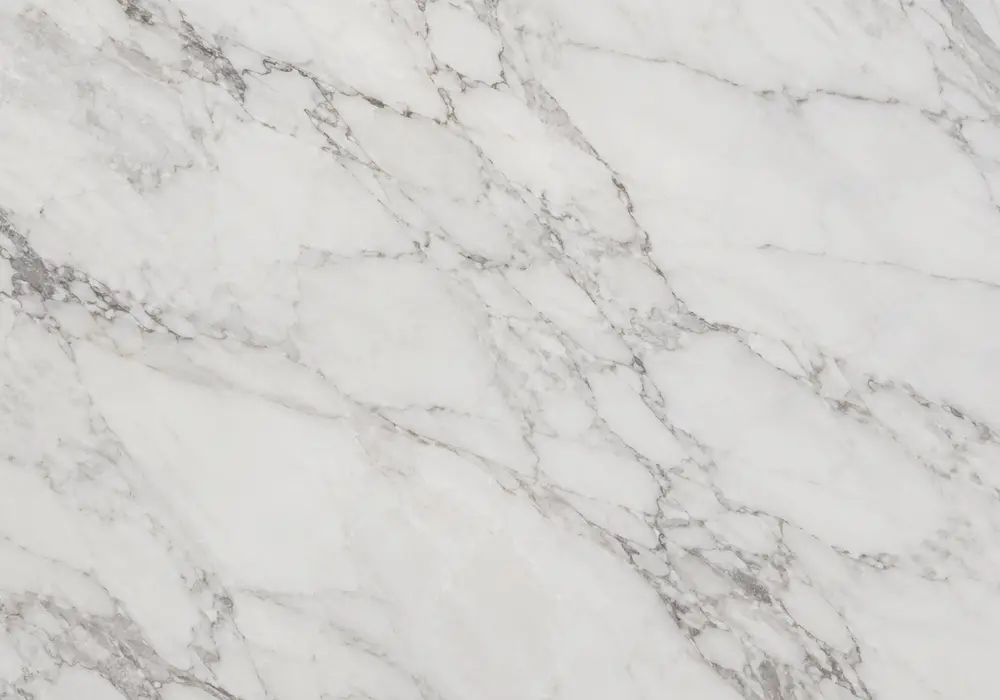 Orobico Marble slab gallery display with large upright panels, architectural applications and soft luxury lighting