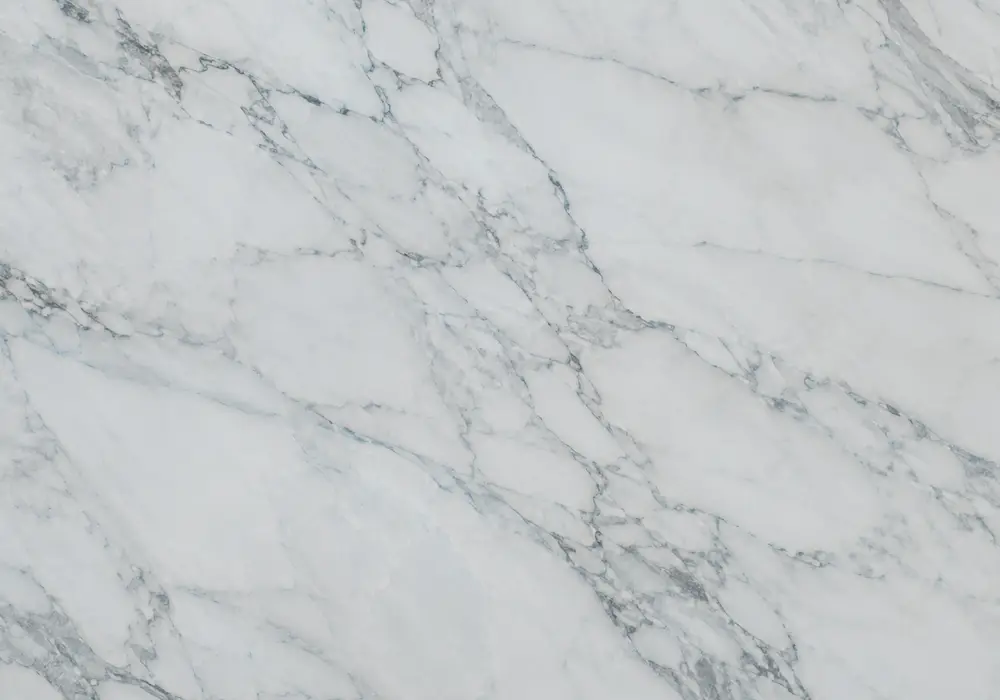 Polished Palissandro Bluette marble slab with richly layered blue-grey, silver, ivory and beige-gold directional veining.