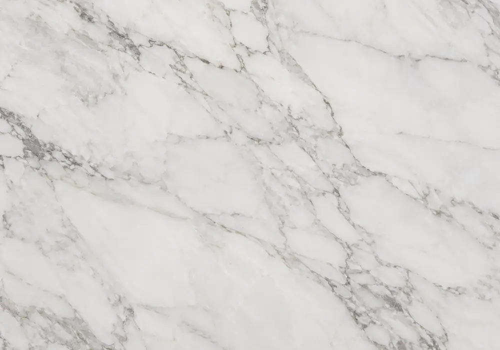 Persian Silk marble foyer feature wall with soft silver-grey and greige tones and delicate silk-like veining.