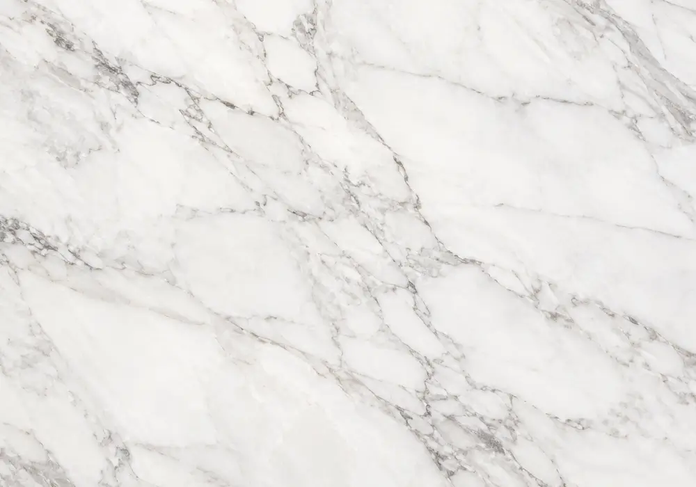white coral vein movement crosses a dark polished fireplace, honed vanity and leathered sample in a refined luxury interior.