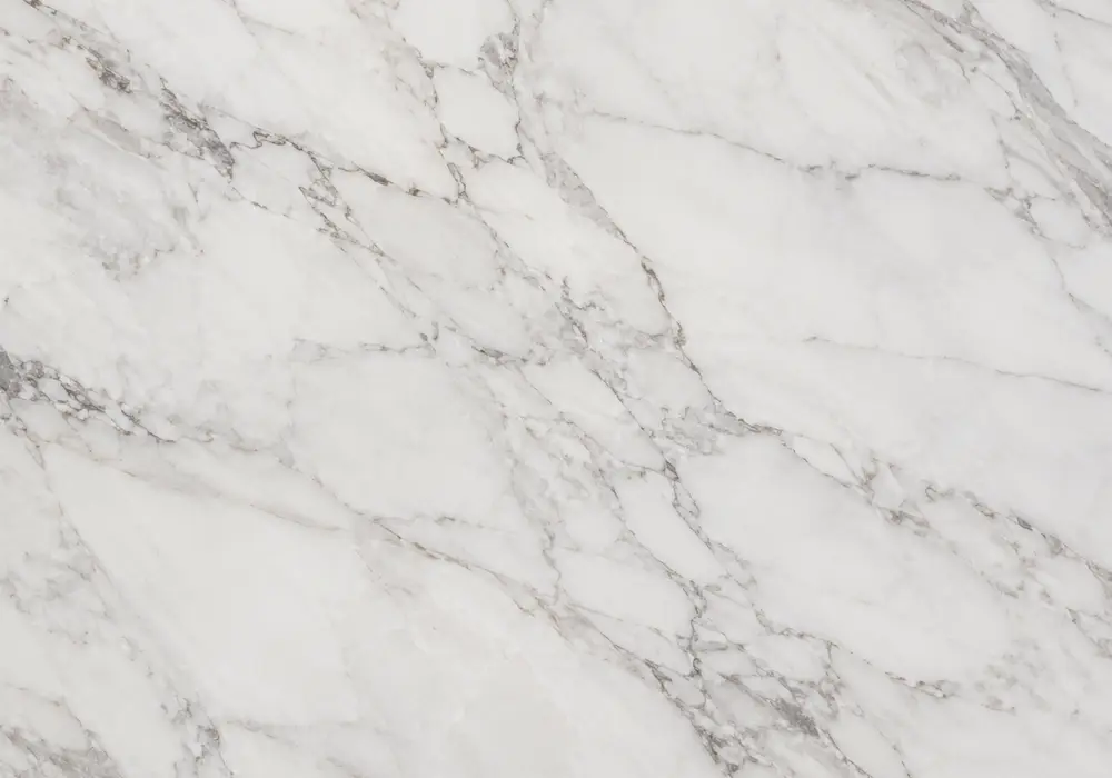 Silver shadow mosaic panels with mouldings, polished countertop, honed floor and wall samples in smoky silver-grey tones