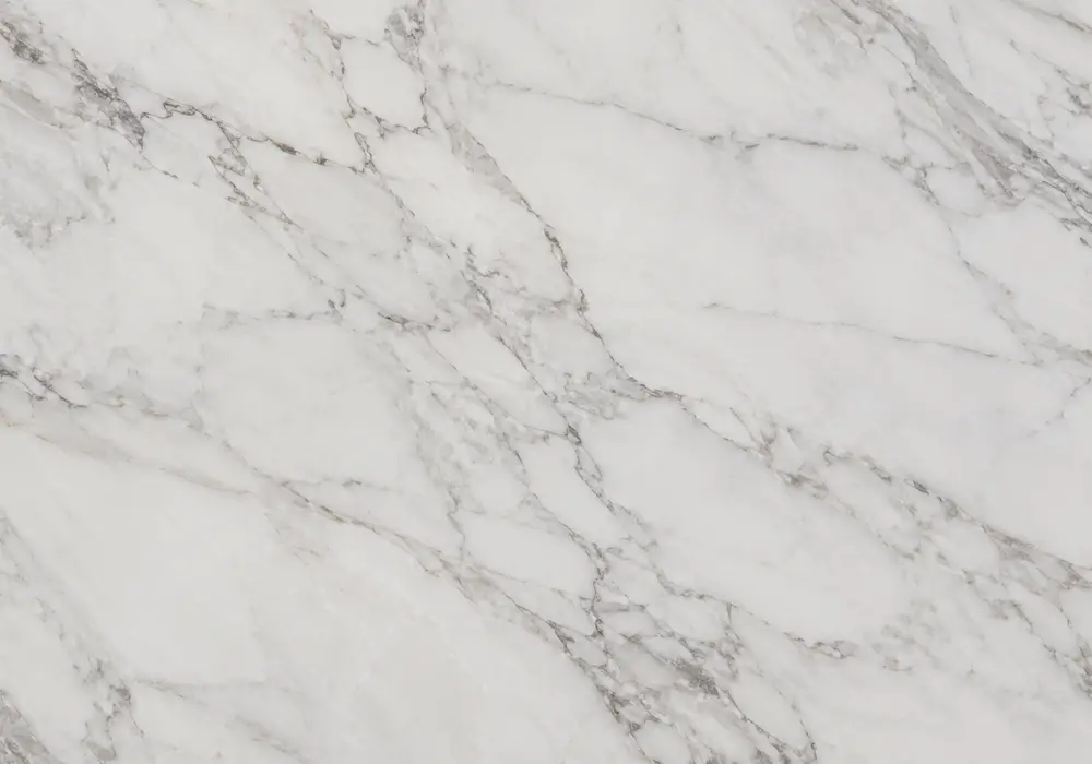 St Laurent marble slabs with white, gold, copper and coral veins shown in polished, honed and leathered UAE showroom grades