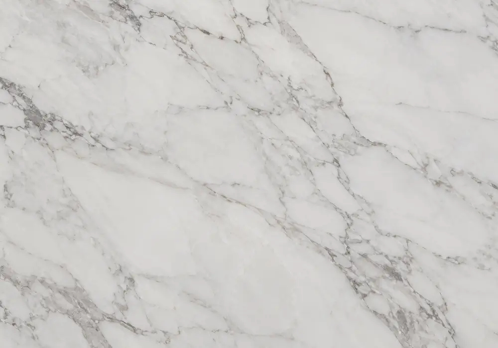 Dark Saint Laurent marble slab with chocolate-black depth, refined cream, gold, copper and coral veins in branching patterns.