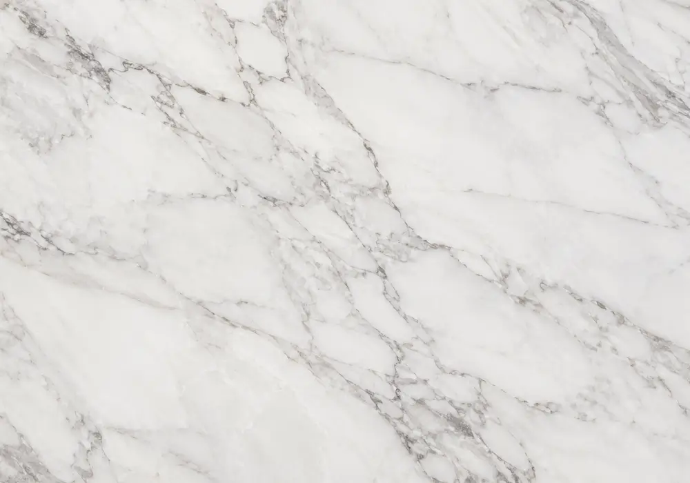 Statuarietto slabs used in a luxury bathroom, with natural veining, realistic stone depth and refined architectural detail.