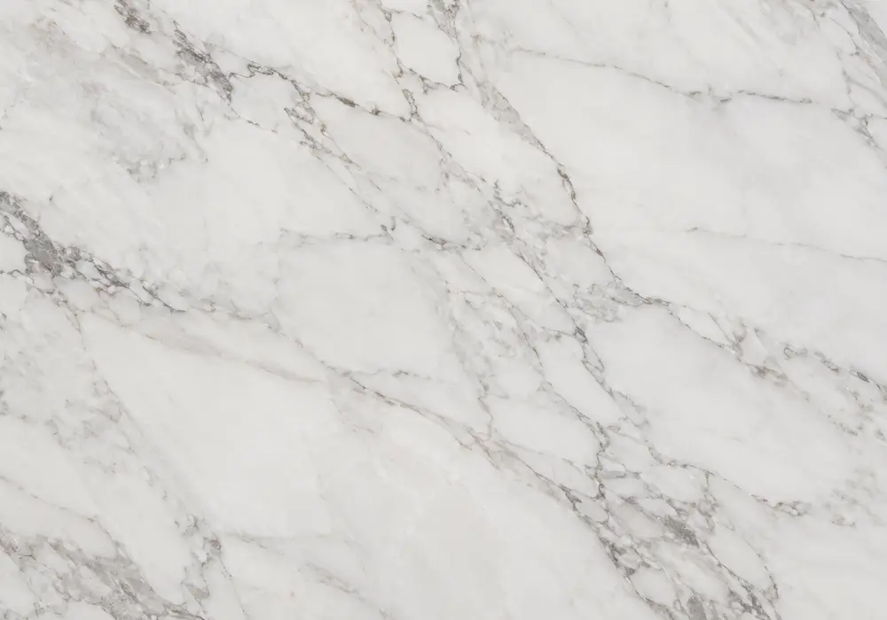 Brilliant Thassos White Marble reveals fine sugar crystals and faint grey traces from authentic Greek Thassos Island stone.