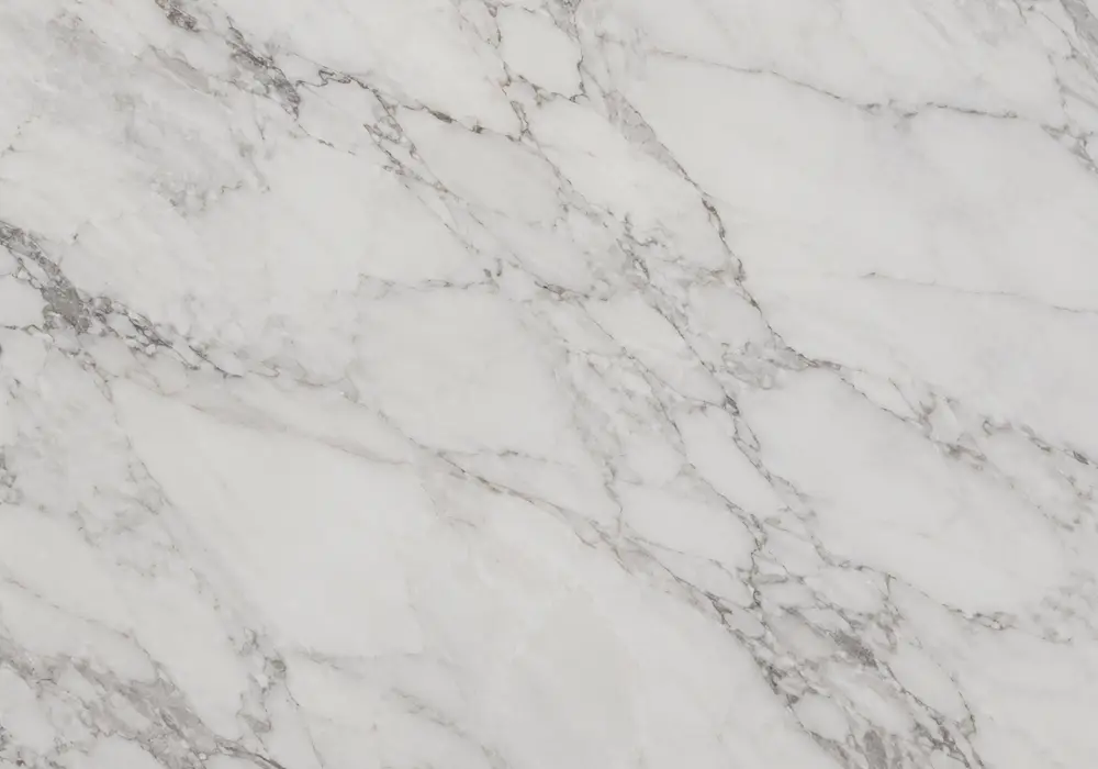 Striped Tiger Skin marble slab in dark grey, marked by bold white bands, pale-grey streaks and naturally varied spacing.
