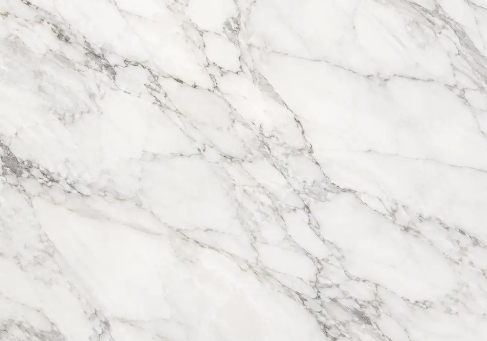 Polar Grey marble used in a spa bathroom, showing natural veining, realistic stone depth and refined architectural detail.