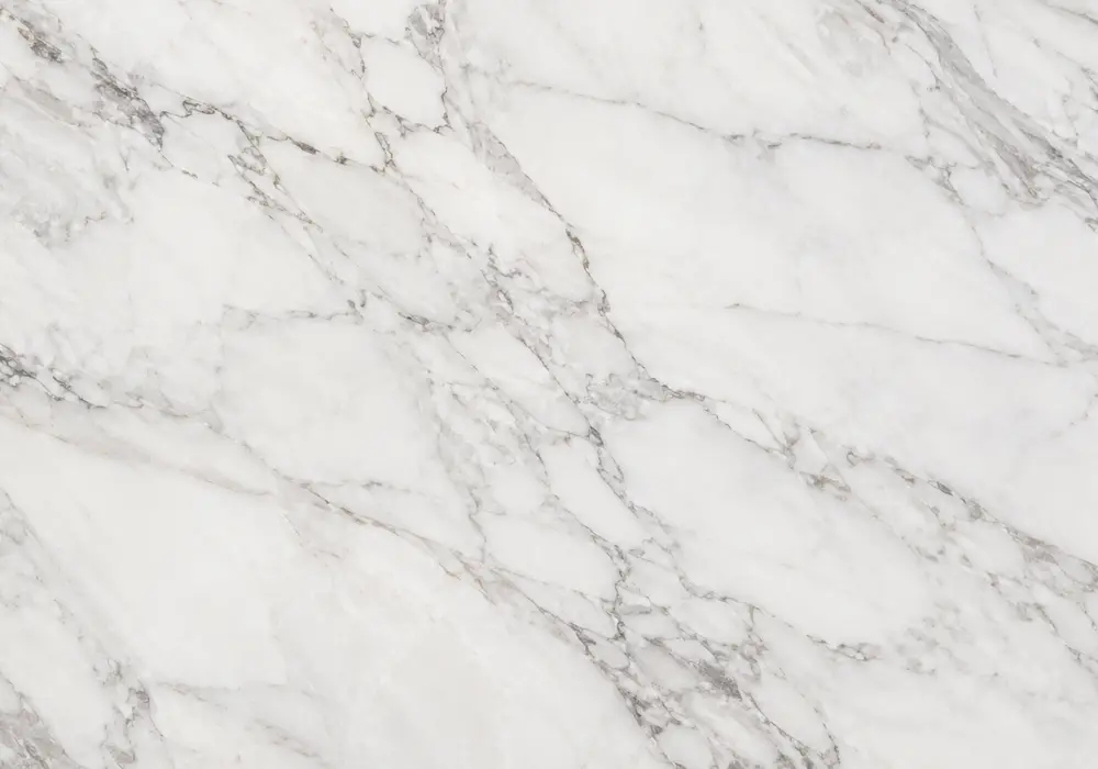 Viola Calacatta marble bookmatched lobby wall with ivory-white stone and dramatic plum, burgundy and violet brecciation.