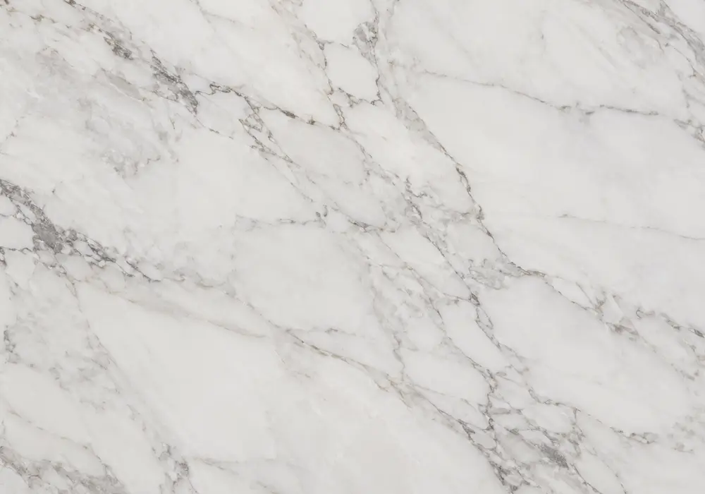 White Beauty bookmatch across dramatic white and green slabs into a finished feature wall with polished and honed samples
