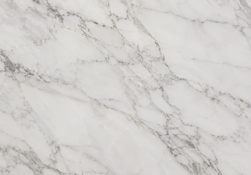 Civic white flooring with polished slabs, honed floor, countertop and memorial stone showing several bright whiteness grades