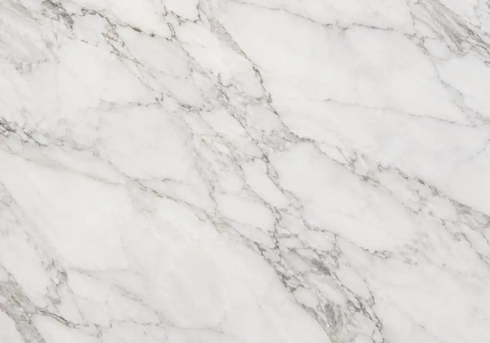 Explore civic white marble in a bright white slab with sparse silver-grey veins, tiny spots and soft beige mineral traces.