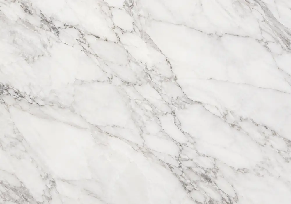 Whitewood marble slab in a hotel corridor, showing natural veining, polished stone depth and refined architectural detail.