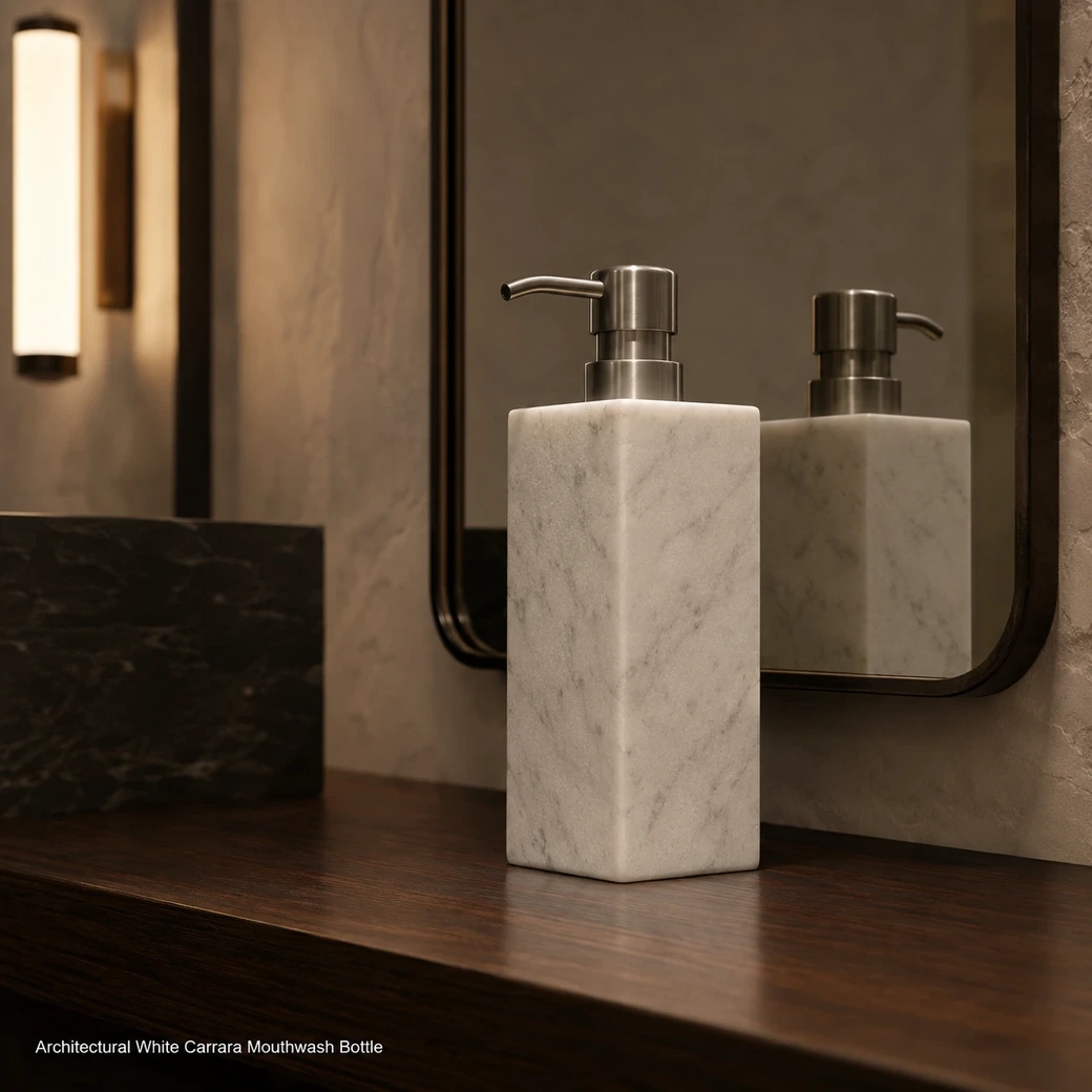 Marble Mouthwash Dispenser Small image 2