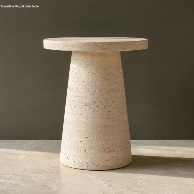 Natural Stone Side Table Small image 2